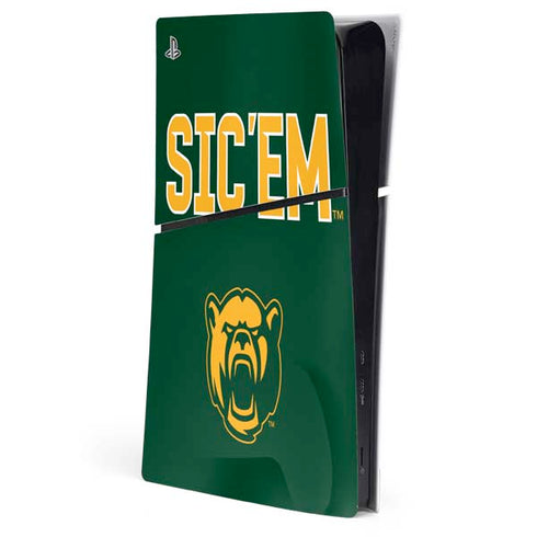 Baylor University Sic Em Green PS5 Slim Digital Edition Console Skin